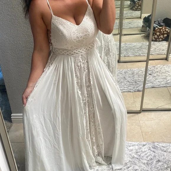 Lace boho white dress - Picture 5 of 7